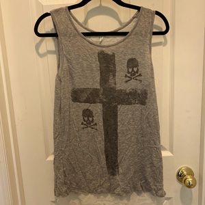 Skulls and Crosses Tunic Top